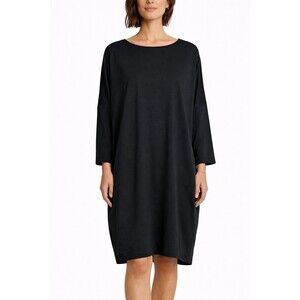Bryn Walker Black Dress Tunic Top Size XL Oversized Boxy Lagenlook Relaxed